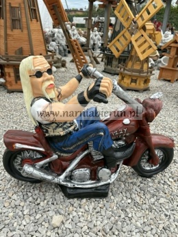 Figurka z żywicy MOTOCYKLISTA HARLEY MOTOR 75 cm