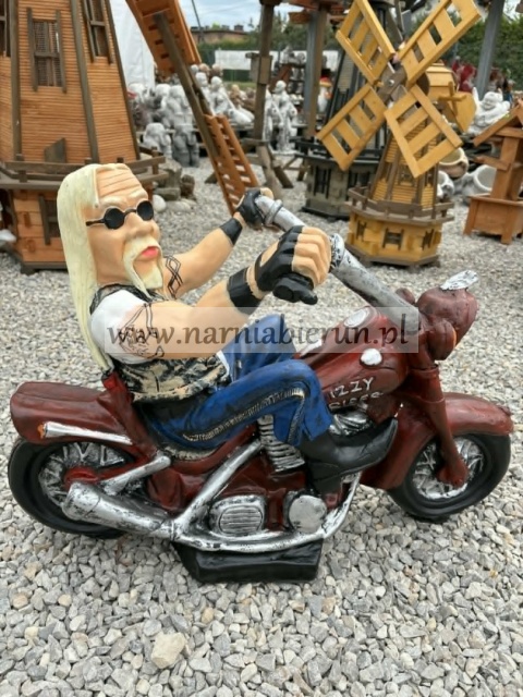 Figurka z żywicy MOTOCYKLISTA HARLEY MOTOR 75 cm