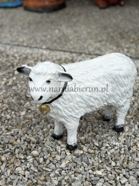 Figurka z żywicy Owca owieczka z dwoneczkiem 45 cm.