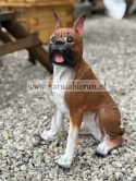 Figurka z żywicy Pies BULDOG MOPS BOKSER siedzący 40 cm.