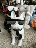 Figurka z żywicy Pies Buldog w okularach francuski średni 57 cm