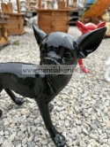 Figurka z żywicy Pies Chihuahua czerwony biały czarny 35cm