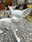 Figurka z żywicy Pies Chihuahua czerwony biały czarny 35cm