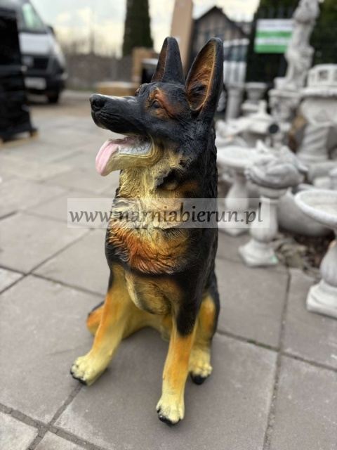 Figurka z żywicy Pies Owczarek Wilczur 92 cm.