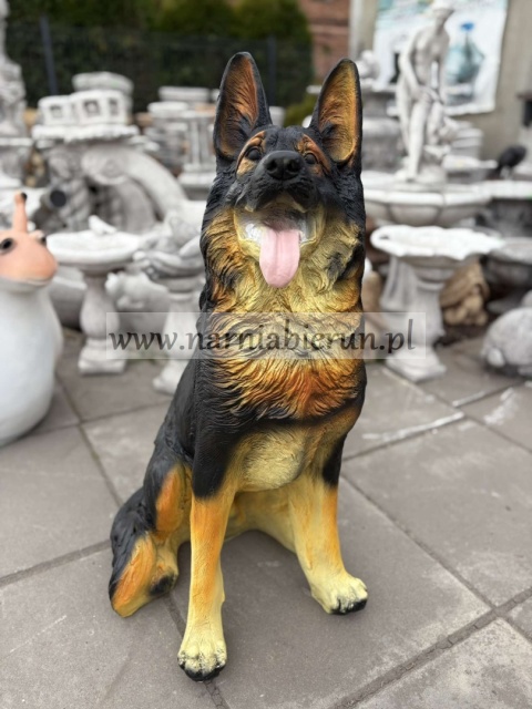 Figurka z żywicy Pies Owczarek Wilczur 92 cm.