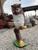 Figurka z żywicy Sowa puchacz siedząca na pniu 70 cm.