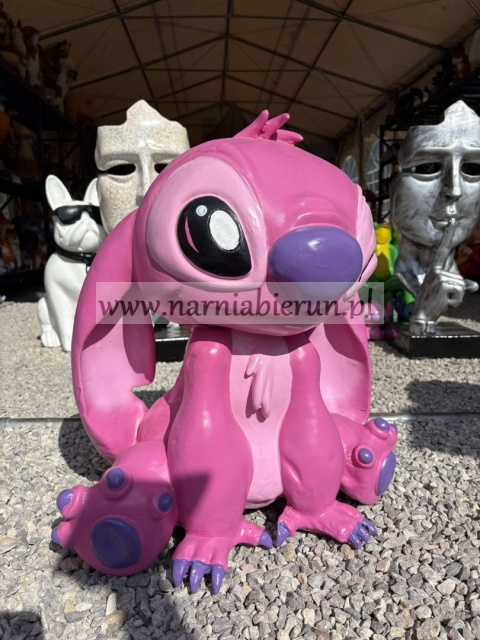 Figurka z żywicy Angel sticz Stich kosmita różowy 60 cm
