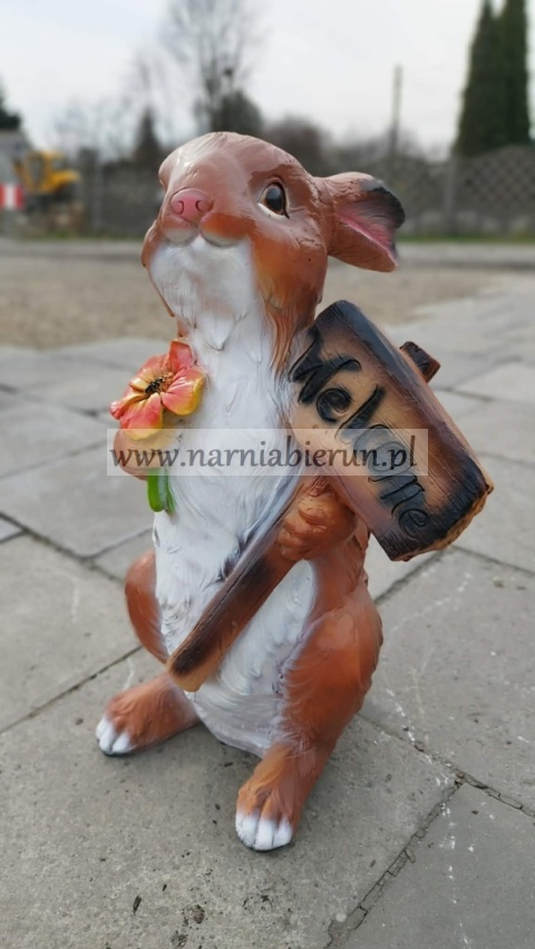 Figurka z żywicy Zając welcome zajączek 73 cm.