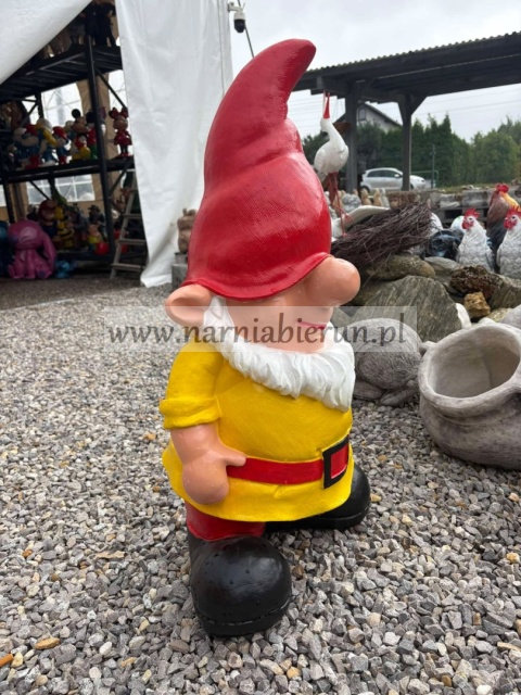 Figurka ogrodowa z żywicy Duży krasnal KRASNOLUDEK SKRZAT GNOM 0cm