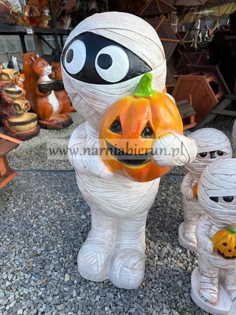 Figura z Żywicy MUMIA DUŻA Halloween Dynia 90cm.
