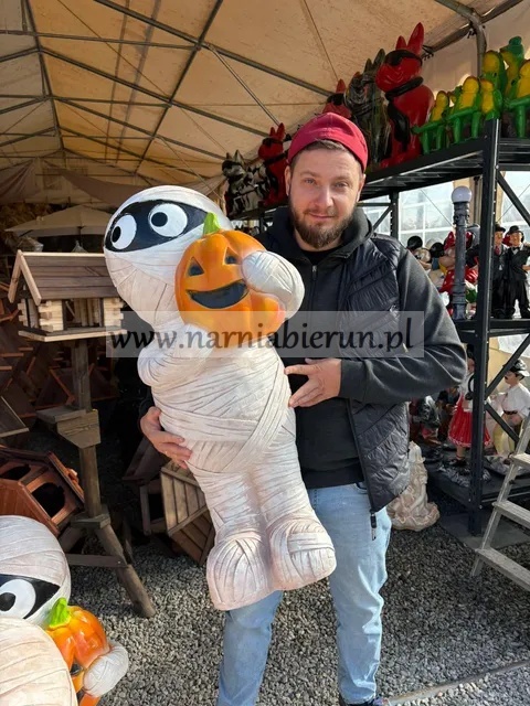 Figura z Żywicy MUMIA DUŻA Halloween Dynia 90cm.