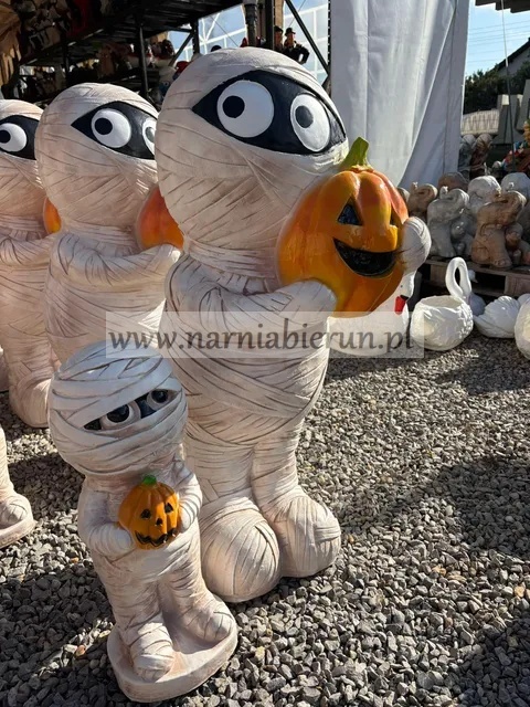 Figura z Żywicy PAKIET PARA MUMIE MUMIA DUŻA I MAŁA Halloween Dynia