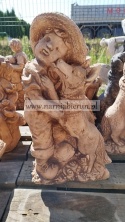 Figurka betonowa CHŁOPAK Z PSEM 45 cm.