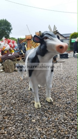 Figurka z żywicy KROWA BRĄZOWO BIAŁA 104 cm