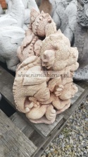 Figurka ogrodowa betonowa SMOCZA RODZINA SMOK 28 cm.