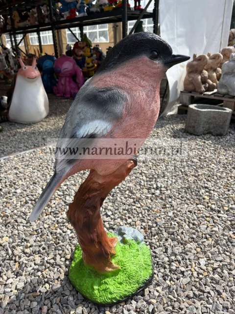 Figurka ogrodowa z żywicy Ptaszek na konarku Ptak 70 cm