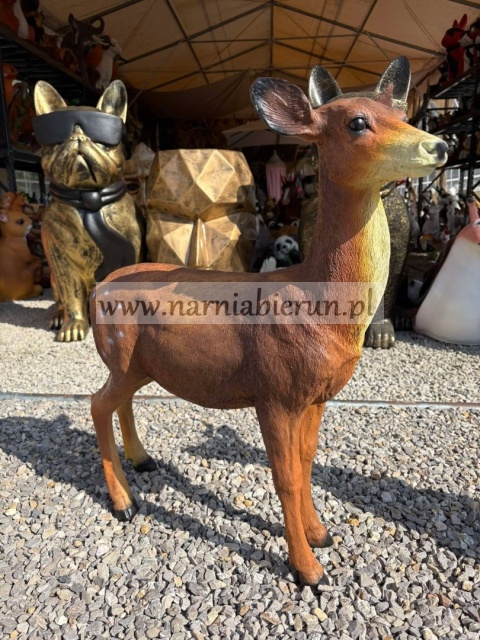 Figurka z żywciy Duża SARNA Sarenka stojąca 73 cm.