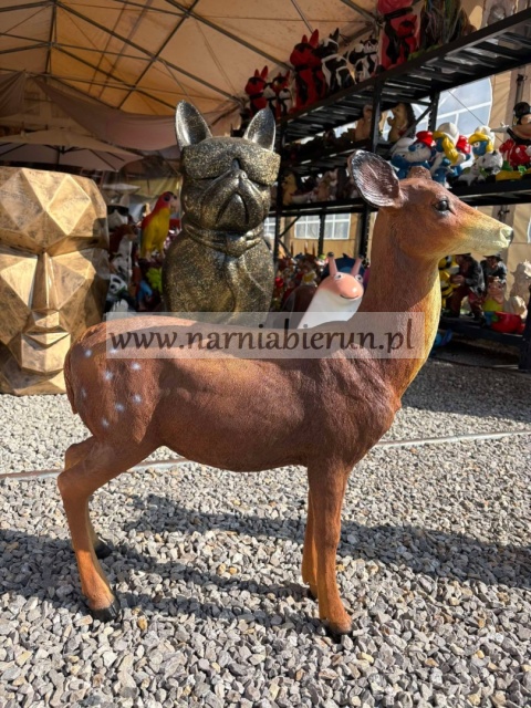 Figurka z żywciy Duża SARNA Sarenka stojąca 73 cm.