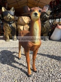 Figurka z żywciy Duża SARNA Sarenka stojąca 73 cm.