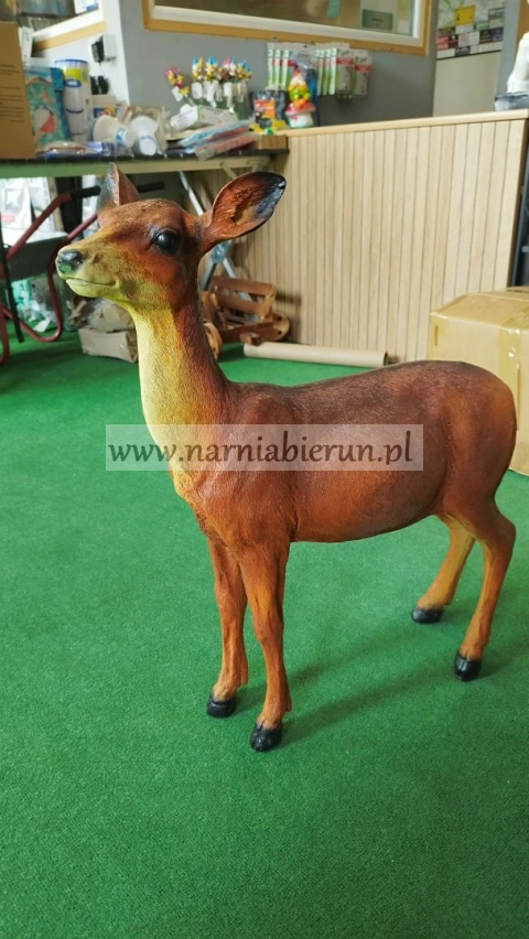 Figurka z żywciy Duża SARNA Sarenka stojąca 66 cm.