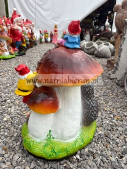 Figurka z żywicy Jeżyki Grzyb Skrzaty Grzybek Krasnale 55cm.
