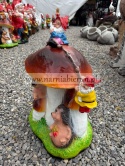 Figurka z żywicy Jeżyki Grzyb Skrzaty Grzybek Krasnale 55cm.