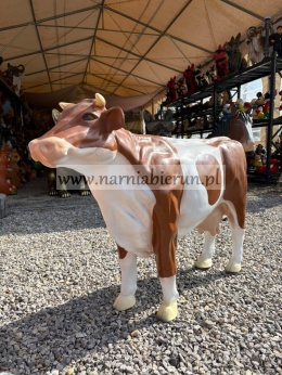Figurka z żywicy KROWA BRĄZOWA CZARNA 104 cm