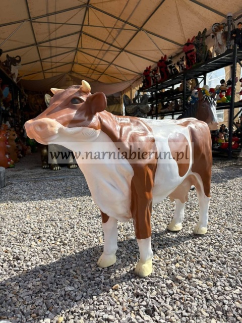 Figurka z żywicy KROWA BRĄZOWA CZARNA 104 cm