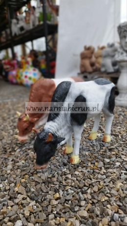 Figurka z żywicy Krowa czarna czarna cielę 50 cm