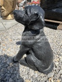 Figurka z żywicy Labrador mały pies czarny 35 cm.