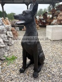 Figurka z żywicy Pies DOBERMAN czarny 75 cm