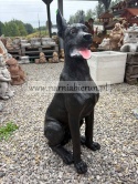 Figurka z żywicy Pies DOBERMAN czarny 75 cm