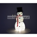 ŚWIĄTECZNA OZDOBA - BAŁWANEK ŚWIECĄCY BAŁWAN LED 72 CM BIAŁY