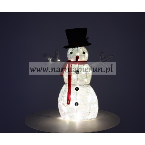 ŚWIĄTECZNA OZDOBA - BAŁWANEK ŚWIECĄCY BAŁWAN LED 72 CM BIAŁY