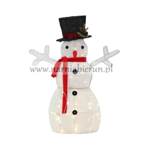ŚWIĄTECZNA OZDOBA - BAŁWANEK ŚWIECĄCY BAŁWAN LED 72 CM BIAŁY