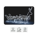 ŚWIĄTECZNA OZDOBA - ŚWIĄTECZNY ŚWIECĄCY RENIFER Z SANIAMI LED 120 x 27 x 66 CM ZIMNY BIAŁY + ZIMNY FLASH WEWN/ZEWN