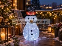 ŚWIĄTECZNA OZDOBA - BAŁWANEK ŚWIECĄCY BAŁWAN LED 60 CM ZIMNY BIAŁY