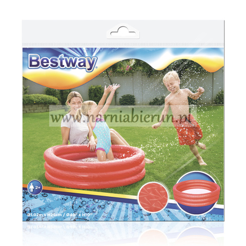 Basen dla dzieci 102x25cm zielony niebieski czerwony Bestway 51024 Basen dla dzieci 102x25cm zielony niebieski czerwony Bestway 51024