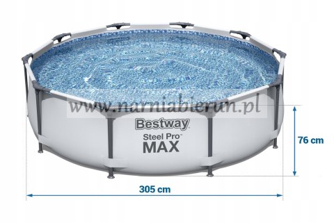 Basen stelażowy ogrodowy 305 x 76 cm Bestway Steel Pro Max 56408 Basen stelażowy ogrodowy 305 x 76 cm Bestway Steel Pro Max 56408