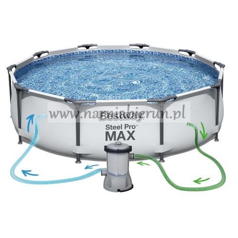 Basen stelażowy ogrodowy 305 x 76 cm Bestway Steel Pro Max 56408 Basen stelażowy ogrodowy 305 x 76 cm Bestway Steel Pro Max 56408
