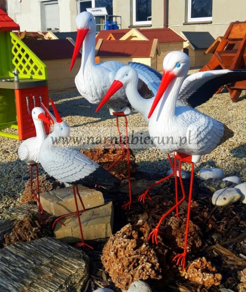 Figurka plastikowa bociek do wbicia BOCIAN średni H80 Figurka plastikowa bociek do wbicia BOCIAN średni H80
