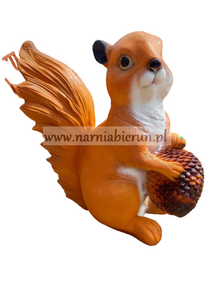 Figurka z żywicy Wiewiórka Wiewiór z orzeszkiem 55x65x35cm Figurka z żywicy Wiewiórka Wiewiór z orzeszkiem 55x65x35cm