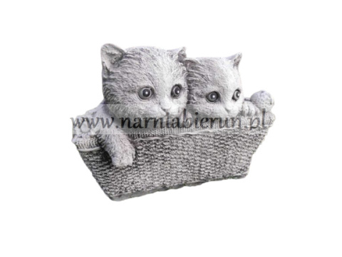 Figurka betonowa donica KOT koty w koszyku 18 cm Figurka betonowa donica KOT koty w koszyku 18 cm