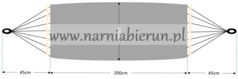 HAMAK 200X100CM DŁ. 290CM - Z DREWNIANYMI POPRZECZKAMI HAMAK 200X100CM DŁ. 290CM - Z DREWNIANYMI POPRZECZKAMI