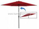 Parasol ogrodowy skośny czerwony 300 cm + pokrowiec