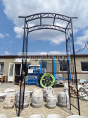 Pergola ogrodowa 215 cm metalowa róże łuk solidna pnącza kwiaty ogród