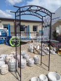 Pergola ogrodowa 215 cm metalowa róże łuk solidna pnącza kwiaty ogród
