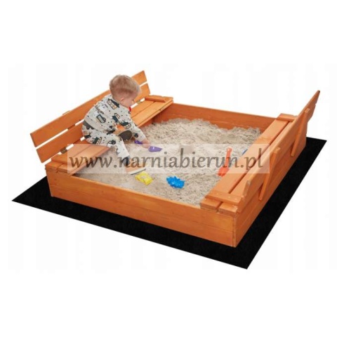 Piaskownica drewniana impregnowana zamykana 120 cm +gratis