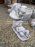 Figura betonowa Krasnale krasnal troll trolle na grzybie H 50 cm
