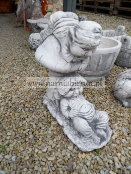 Figura betonowa Krasnale krasnal troll trolle na grzybie H 50 cm